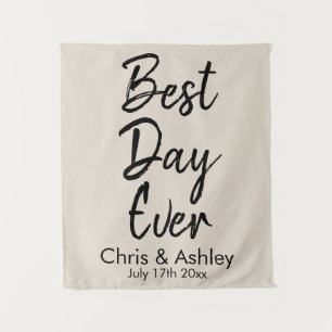 Tapiz Fondo de la boda personalizada para el mejor día d