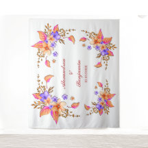 Fondo de la cabina fotográfica boda Floral