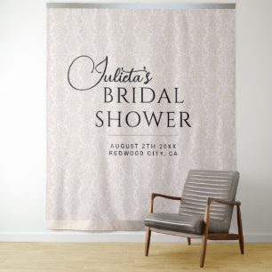 Tapiz Fondo de la cabina fotográfica Damask Bridal Showe