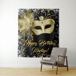 Tapiz Fondo de la fiesta de cumpleaños de mascarada