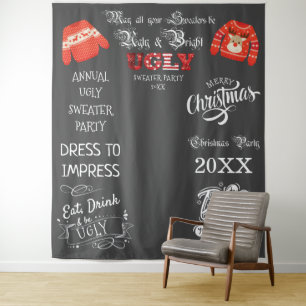 Tapiz Fondo de la foto del Fiesta suéter fea