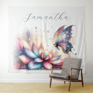 Tapiz Fondo de la fotografía del Fiesta de mariposa mági