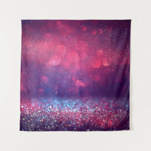 Tapiz Fondo de las luces de época del purpurina rojo.