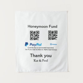 Tapiz Fondo de luna de miel PayPal Venmo código QR graci