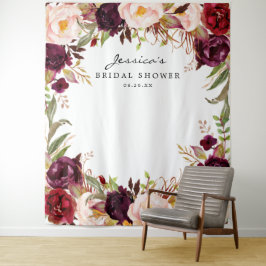 Tapiz Fondo de Pantalla Floral Burgundy Marsala para Des
