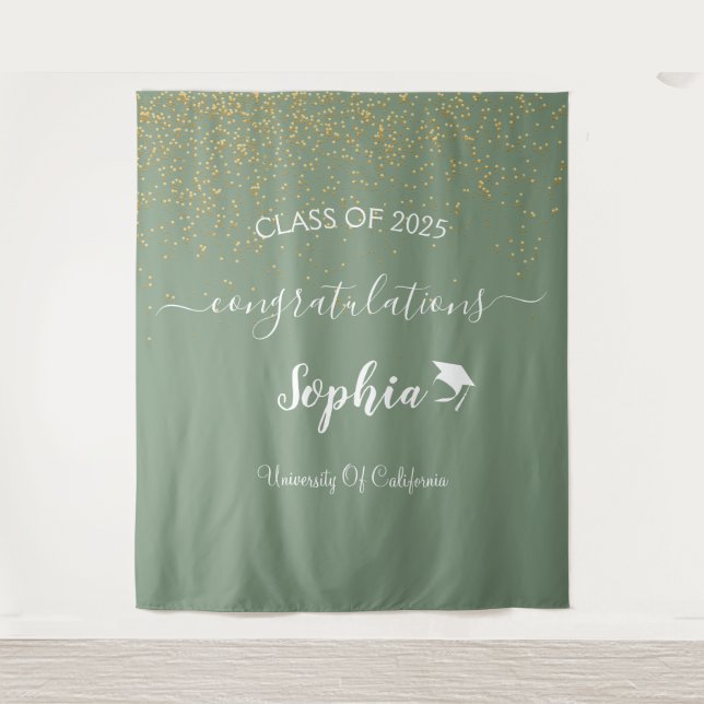 Tapiz Fondo de Pantalla para Fiesta de Graduación de Gui (Anverso)