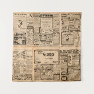 Tapiz Fondo de papel usado. Vieja página de periódico co