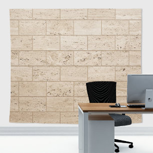 Tapiz Fondo de pared de bloque de piedra travertino mini