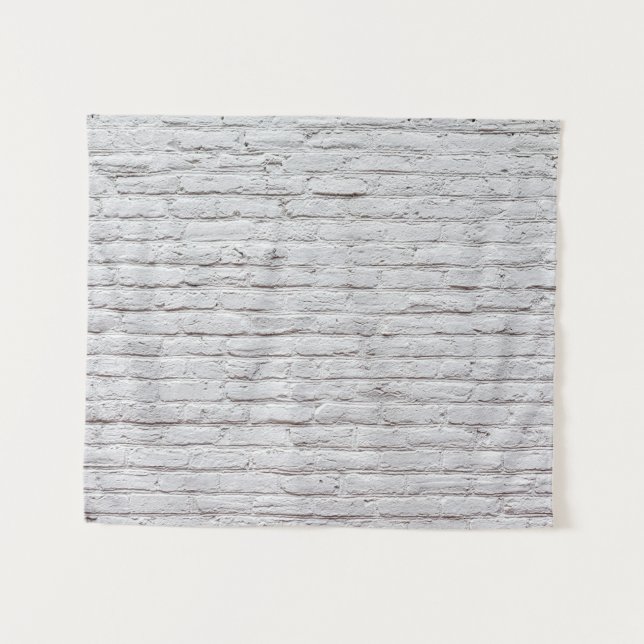 Tapiz Fondo de pared de ladrillo blanco (Anverso (horizontal))