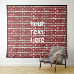 Tapiz Fondo de pared de ladrillo rojo personalizable