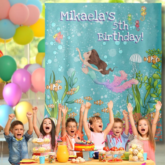 Tapiz Fondo de pared de sirena rosa morena bajo el mar (Subido por el creador)