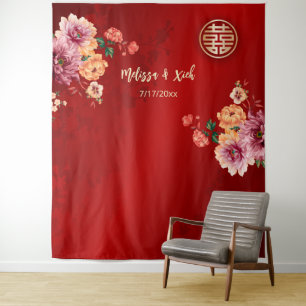 Tapiz Fondo de Peony China Boda