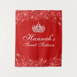 Tapiz Fondo de Sweet 16 con brillo rojo