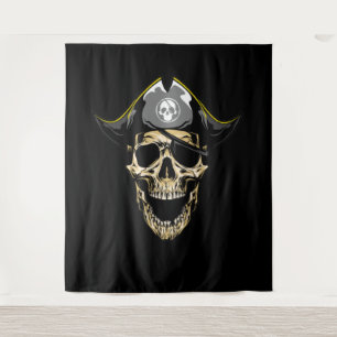 Tapiz Fondo de Tesoro de Calavera Pirata