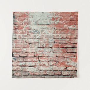 Tapiz Fondo de textura de pared de ladrillo gastado rojo