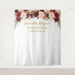 Tapiz Fondo de tonos burgundy marsala para baby shower f