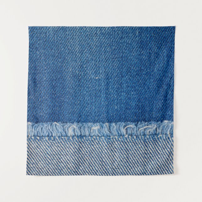 Tapiz Fondo de vaqueros azules de tela, textura de mezcl (Anverso)