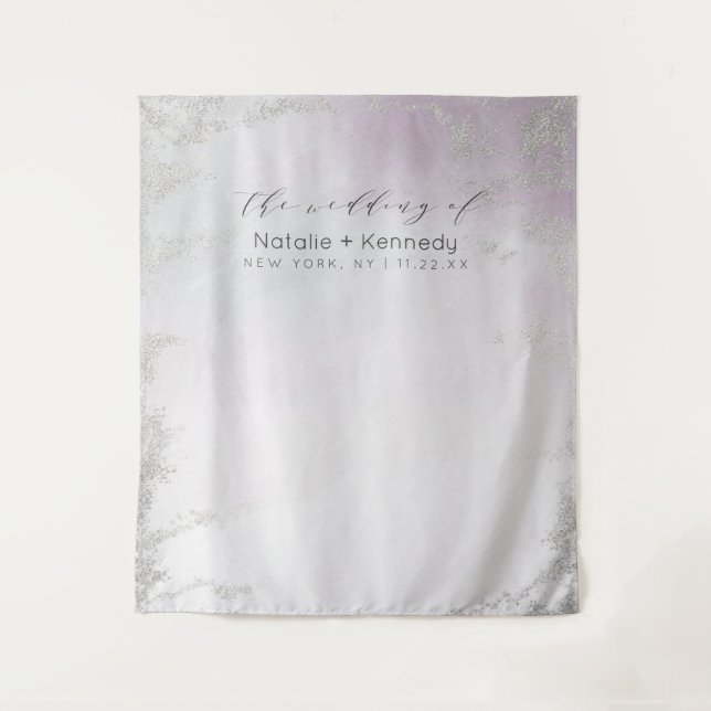 Tapiz Fondo degradado de color morado claro plateado par (Anverso)