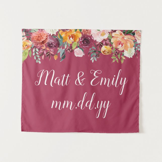 Tapiz Fondo del cuerpo fotográfico otoño Prop. Borgoña B (Anverso (horizontal))