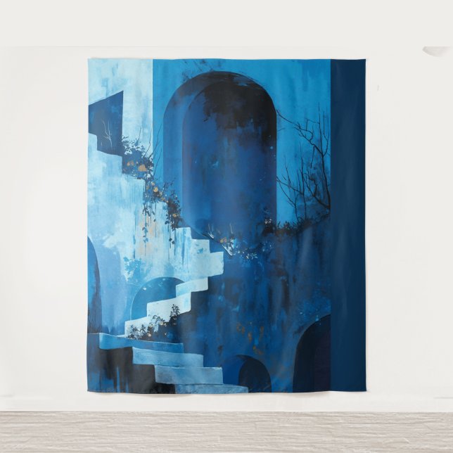 Tapiz Fondo del Fiesta nocturno iluminado por la luna, l (Anverso)