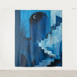 Tapiz Fondo del Fiesta nocturno iluminado por la luna, l