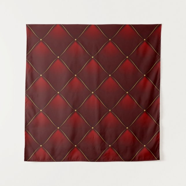 Tapiz Fondo del hilo de oro rojo acabado (Anverso)
