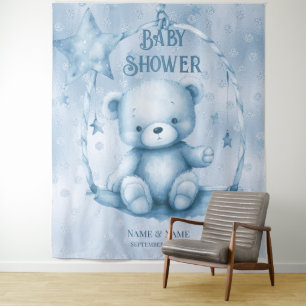 Tapiz Fondo del oso azul de peluche