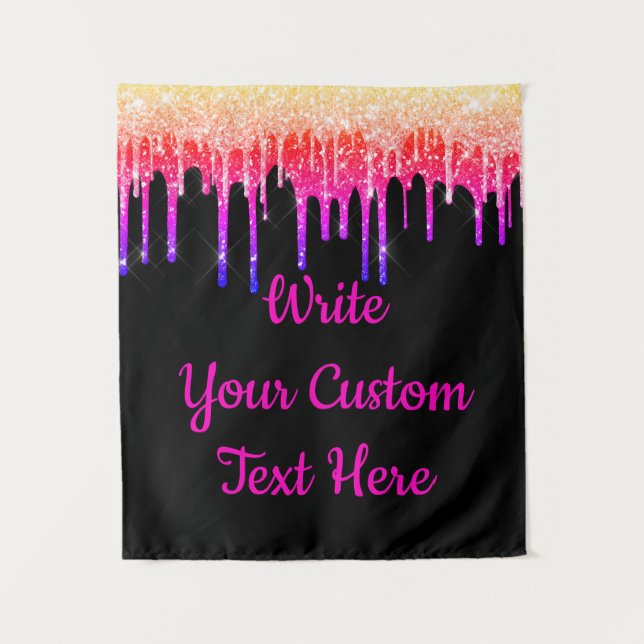 Tapiz Fondo divertido de arcoíris brillante para cabina  (Anverso)