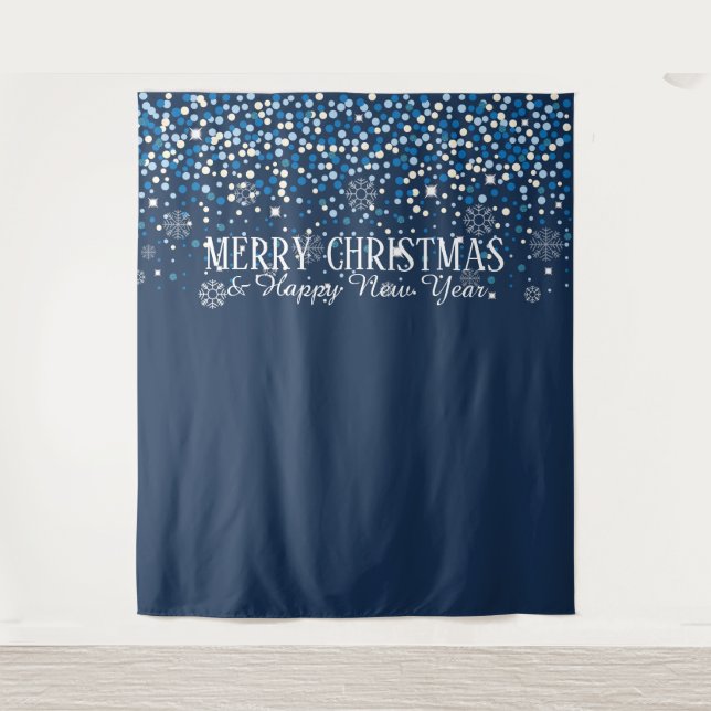 Tapiz Fondo Feliz Navidad y próspero año nuevo (Anverso)