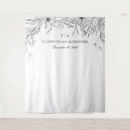 Tapiz Fondo floral de acuarela. Fondo de boda