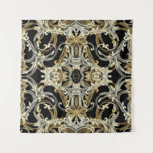 Tapiz Fondo floral retro. Ilustracion de época. 