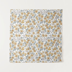 Tapiz Fondo floral vintage. Patrón floral con asma