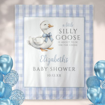 Fondo fotográfico azul de Silly Goose en Baby Show