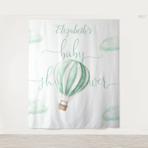 Tapiz Fondo fotográfico Baby Shower de Hot Air Balloon