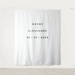 Tapiz Fondo fotográfico Boda negrita y blanco moderno