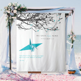 Tapiz Fondo fotográfico colgante del Boda de la grúa del