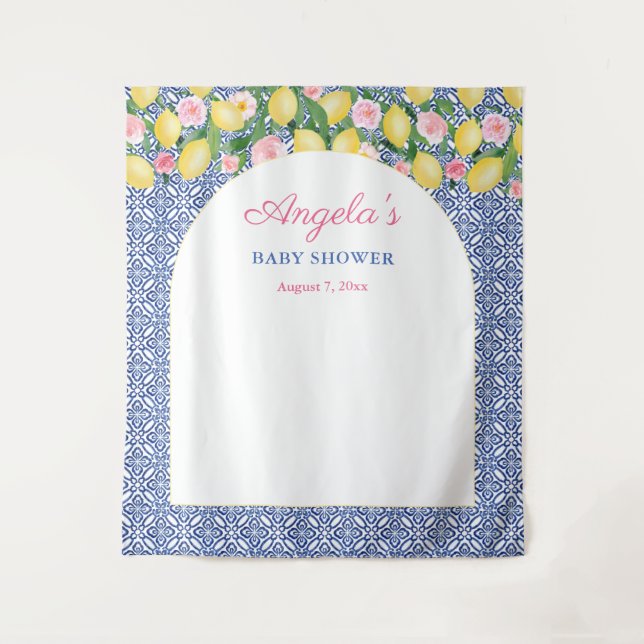 Tapiz Fondo fotográfico de Arch Positano Lemons para Bab (Anverso)