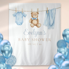 Tapiz Fondo fotográfico de Baby Boy Clothesline Baby Sho