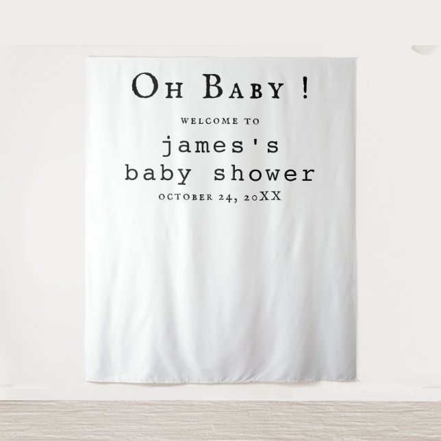 Tapiz Fondo fotográfico de Boho Baby Shower (Anverso)