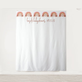 Tapiz Fondo fotográfico de Boho Rainbow Lion Baby Shower