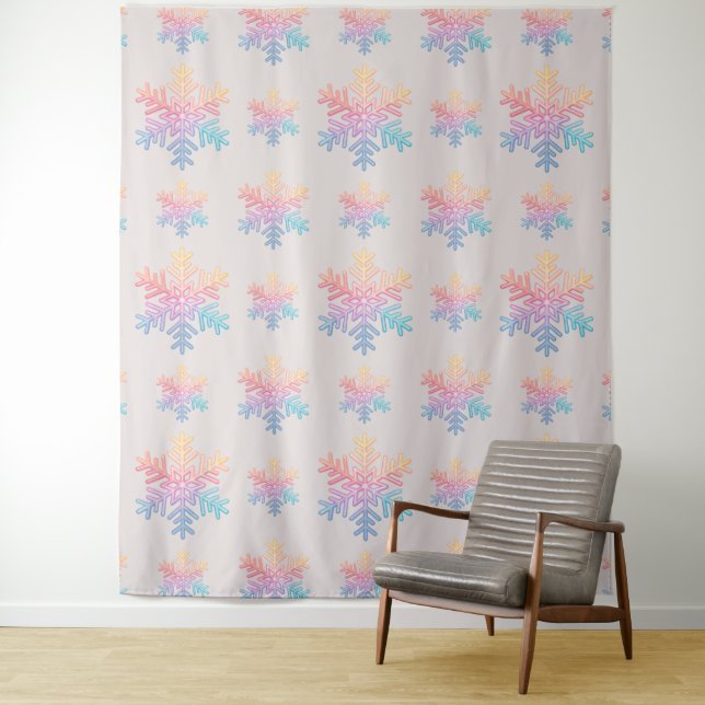 Tapiz Fondo fotográfico de copo de nieve simple (In situ)