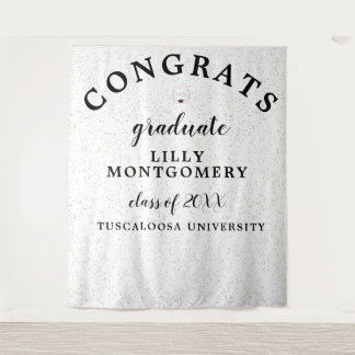 Tapiz Fondo fotográfico de graduación de monograma de Co