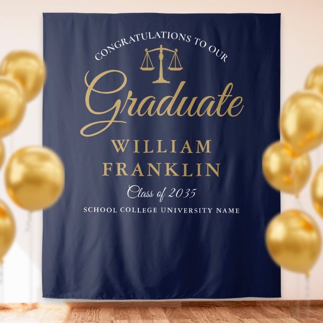 Tapiz Fondo fotográfico de graduación de Oro Azul de la  (Subido por el creador)