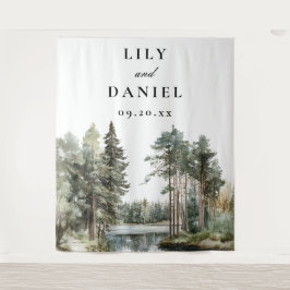 Tapiz Fondo fotográfico del Boda acuático Lake Forest