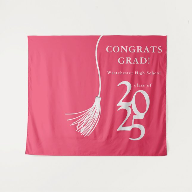 Tapiz Fondo fotográfico del partido de graduación de sec (Anverso (horizontal))