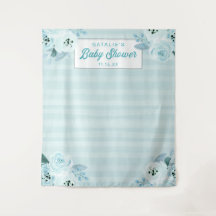 Fondo fotográfico floral azul y acuático chic
