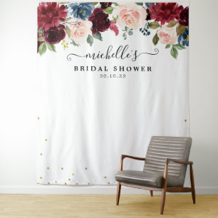 Tapiz Fondo fotográfico floral de tono burdeos para fies