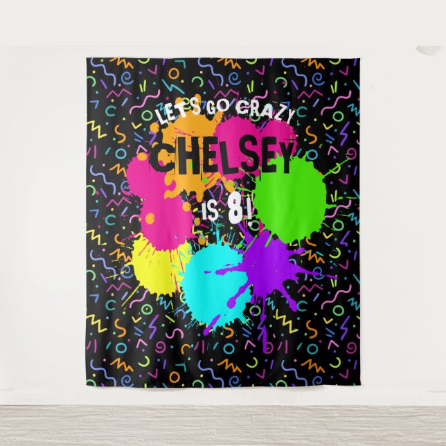 Tapiz Fondo fotográfico Neon Glow, caída de fondo del Fi (Anverso)