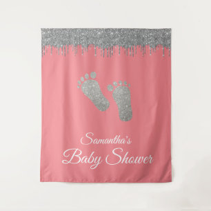 Tapiz Fondo fotográfico para baby shower pies brillo pla