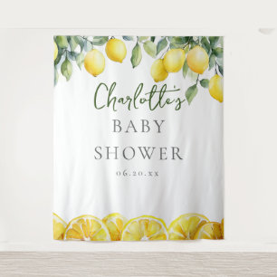 Tapiz Fondo fotográfico Watercolor Lemon Citrus Baby Sho